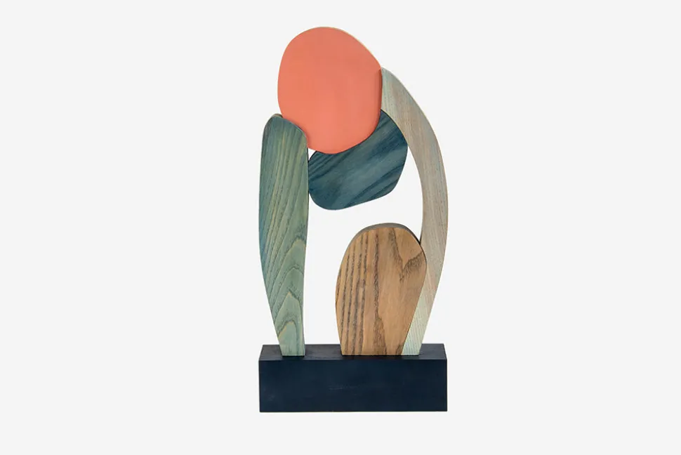 Abstract Assembly Sculpture - Blood Moon I