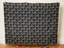 Blah Blah Lambswool Throw