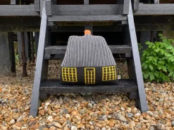 Cottage Shaped Cushion - Black