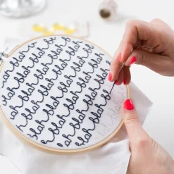 Cotton Clara Blah Blah Embroidery Kit