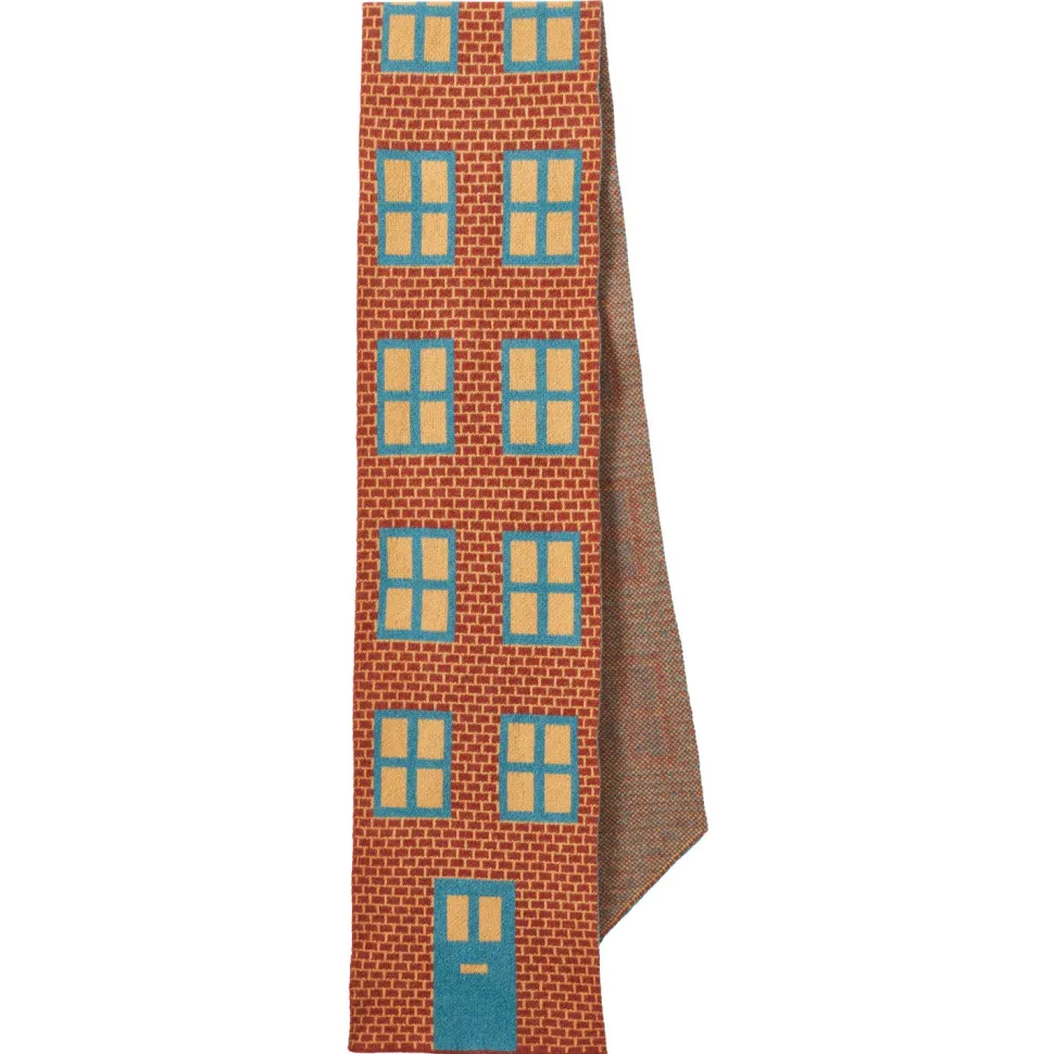 House Shaped Scarf - Ember