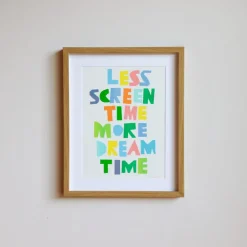 Less Screen Time, More Dream Time Riso Print