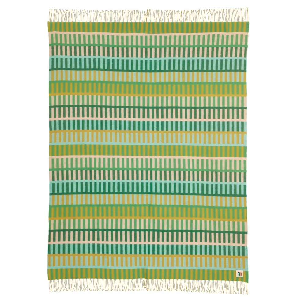 Shiel Lambswool Throw - Green