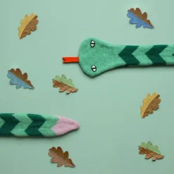 Snake Scarf - Green/Pink